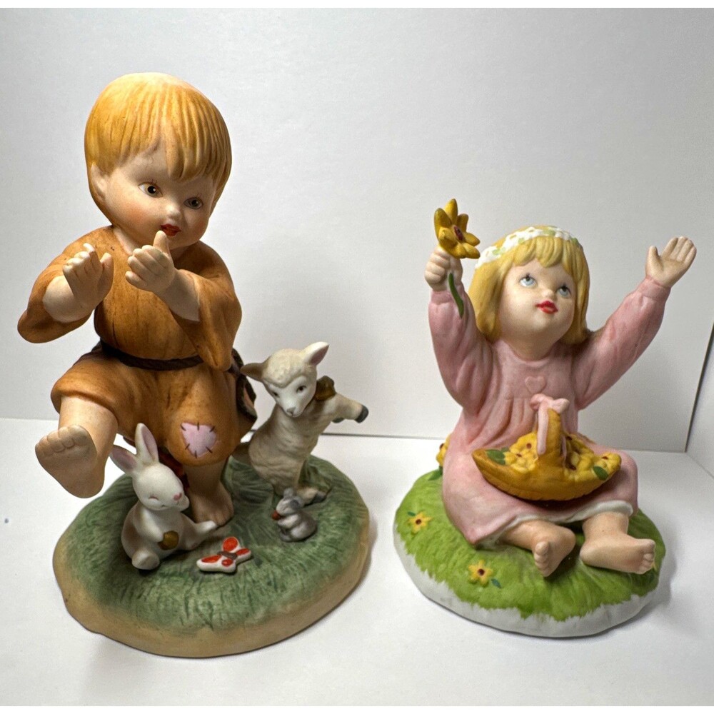 Schmid Little Francis Porcelain Figurines Lot of 2 Multicolor 1992